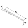 Arandela Preta Fit LED 24W 3000K ( Branco Quente) - New Line 656LED3PT