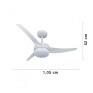 Ventilador de Teto Lunik III 3 Pás 110V - Venti Delta-Padrão medidas Site- Decor Lumen 