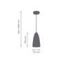 Pendente Preto Ø13cm 1xE27 - TKS PD1813PT