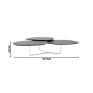 Mesa de centro Drie Preto Fosco em Aço- Artefama/moora -Padrão medidas Site -Decor Lumen 