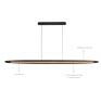 Pendente Linear Ayó – Luz Direta LED 20W 2700K em Madeira e Metal - Studio Luce