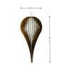 Pendente Imbuia Ripado Linha Guazza - Dimensões - Decor Lumen