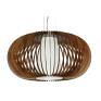 Pendente Imbuia Ripado Linha Slats 1xE27 28x50cm - Fox Lustres - Capa - Decor Lumen