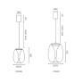 Pendente LED Decorativo Zug – Design Sofisticado com Estrutura em Metal, Acrílico e Vidro - Studio Luce