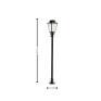 Poste de Aço Colonial Preto 1xE27 176cm- Ideal - Características - Decor Lumen