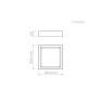 Dimensões Painel de LED 3000k de sobrepor Stella - STH20902BR/30
