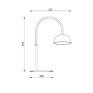 Abajur Gold Solar - Dimensões 2 - Decor Lumen