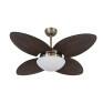 Ventilador de Teto Volare VD28 Tami 9003 – 4 Pás MDF Palmae + Luminária Vidro Opalino Ø 280 mm – 127V / 220V