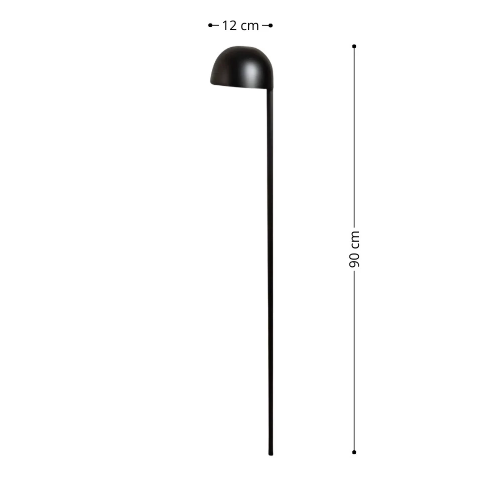 Balizador em Alumínio Preto 1xMR11 ∅12cm Linha Focus - Ideal E-1015-PT