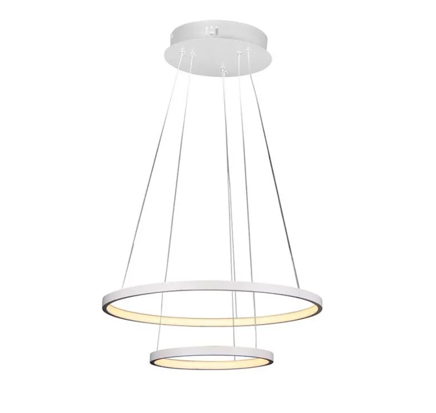 Pendente LED Montreal 2 Aros 40W 3000K Bivolt Ø50cm+Ø30cm - Quality QPD1301 Cores