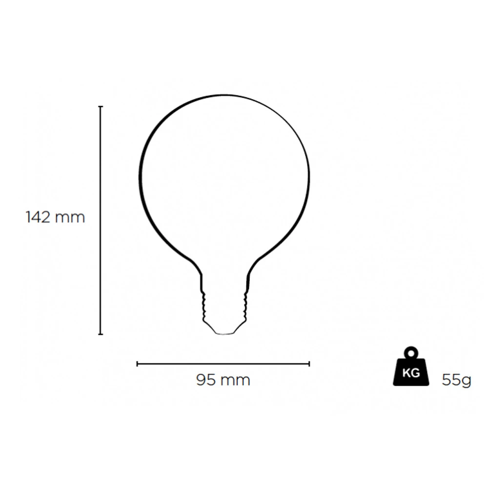 Lâmpada LED G95 Filamento Vintage 4W 2200K - Save Energy SE-345.1389