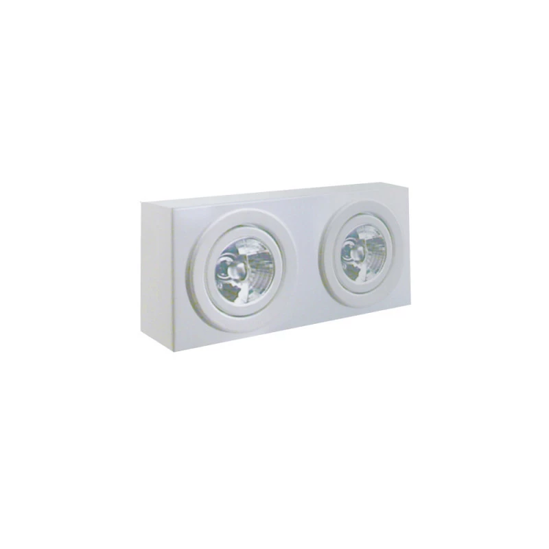 Plafon de Sobrepor Branco 2x Par30  - Rioprelustres 3500/2