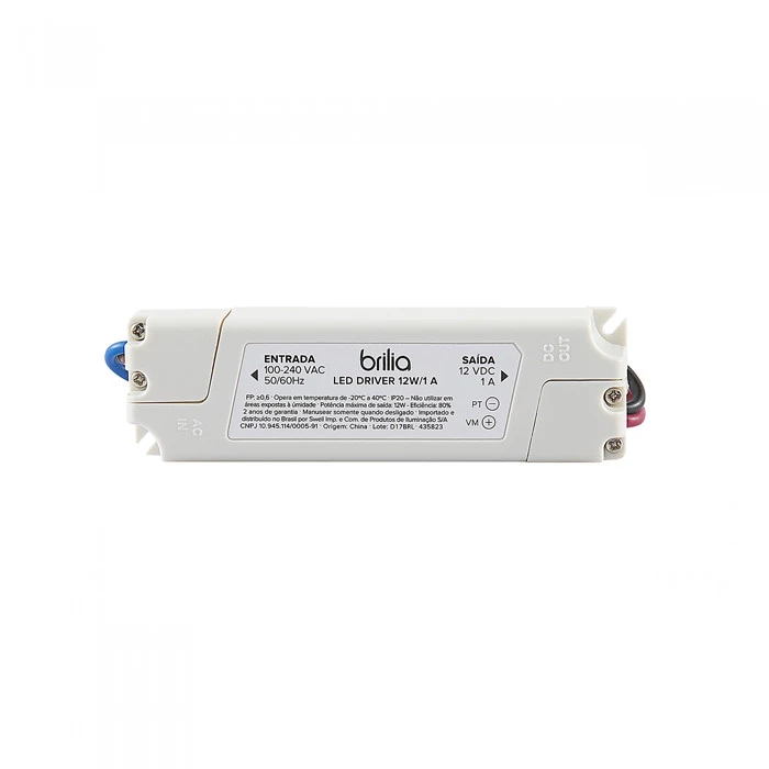 LED Driver 12W 1A Bivolt- Brilia 435823