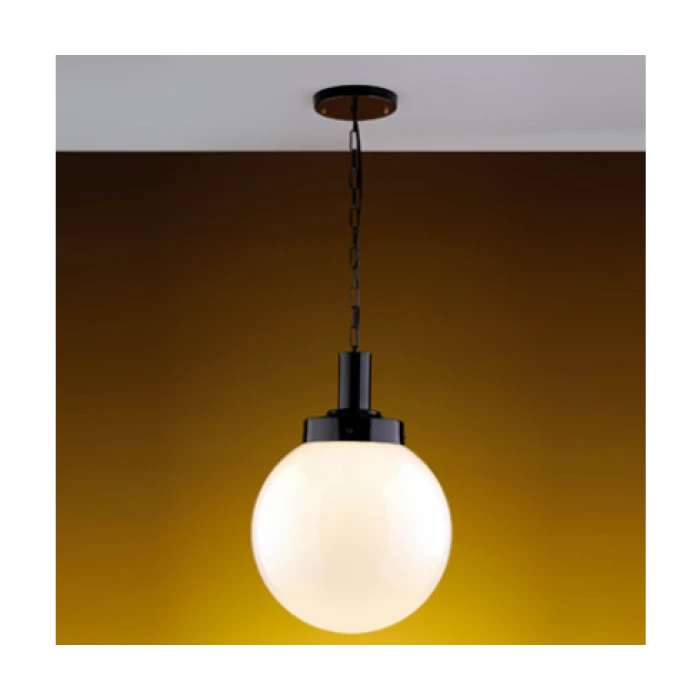 Pendente Solarium Preto 715 com Vidro - 5008 Ideal Iluminação