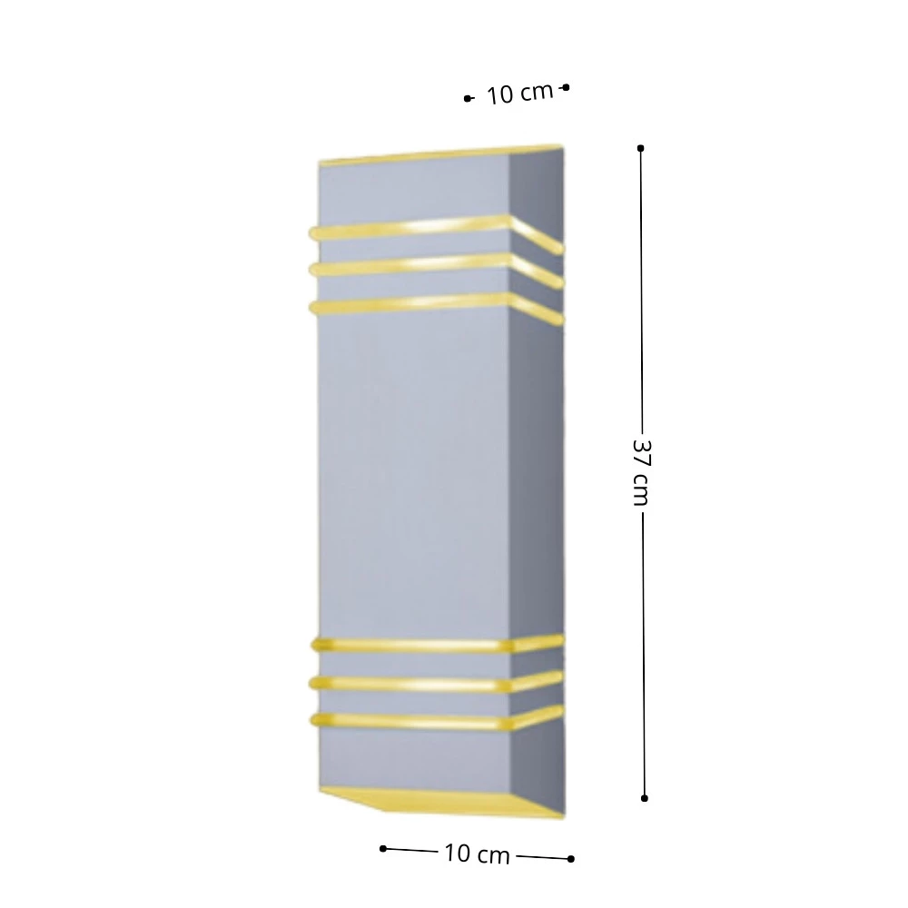 Arandela Branca Alumínio e Vidro 2xE27 Linha Flash 10x37cm - Ideal 987-BR