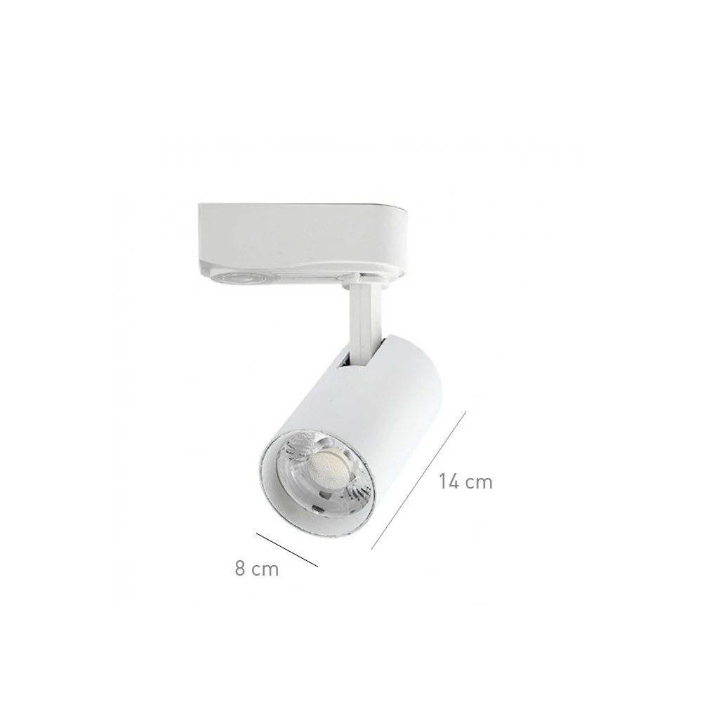 Spot para Trilho Eletrificado Branco LED Incluso 7W 3000K Bivolt - MBLED 