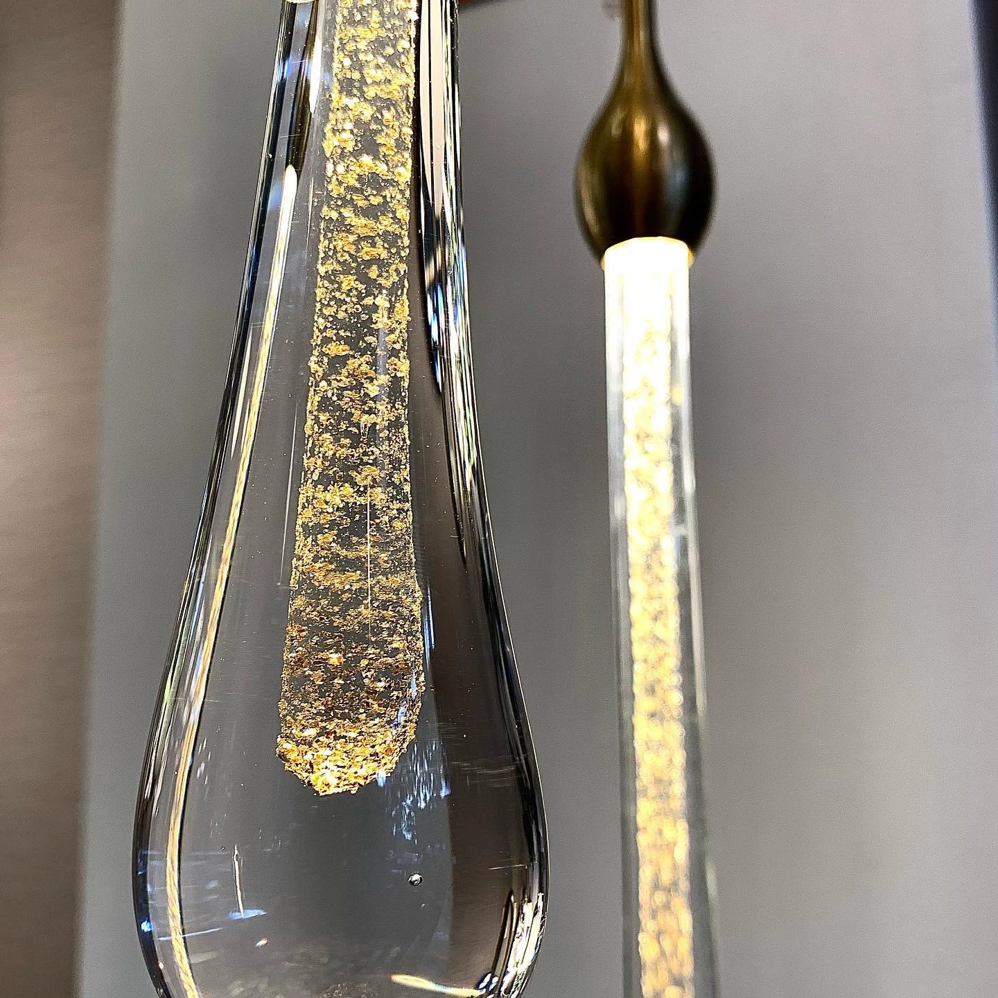 Pendente Dourado 1 Gota Led 3w 3000k - Cinderella