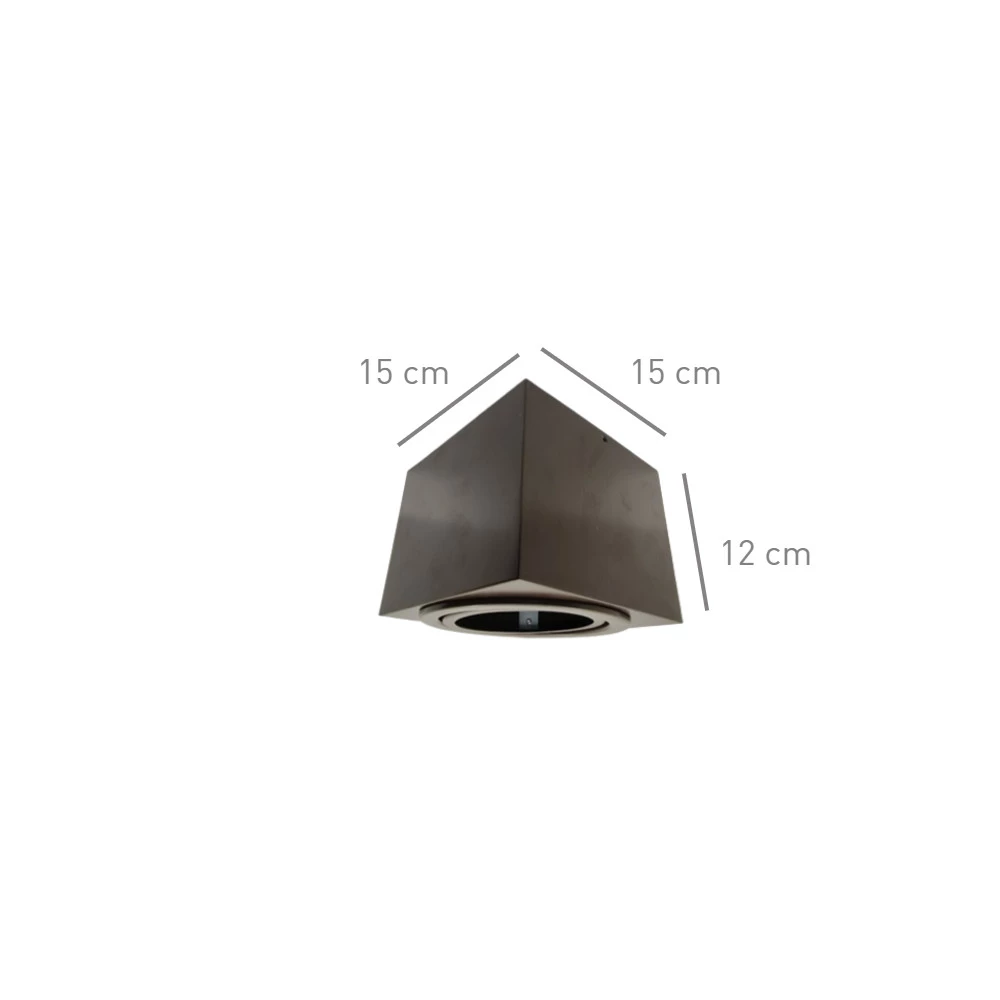 Plafon de Sobrepor Marrom 1x Par 30 - Rioprelustres 3500/1