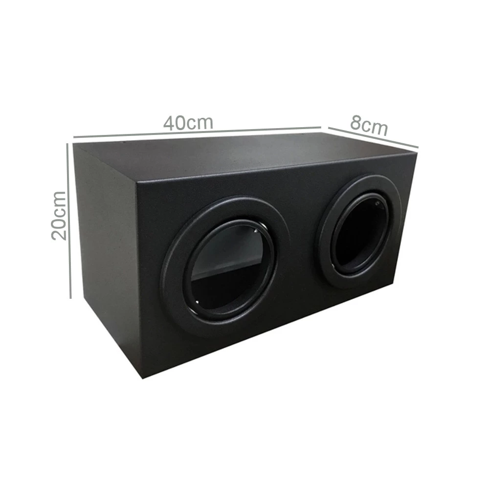 Plafon de Sobrepor Preto 2x Ar111 - Rioprelustres 3500/2 - PT
