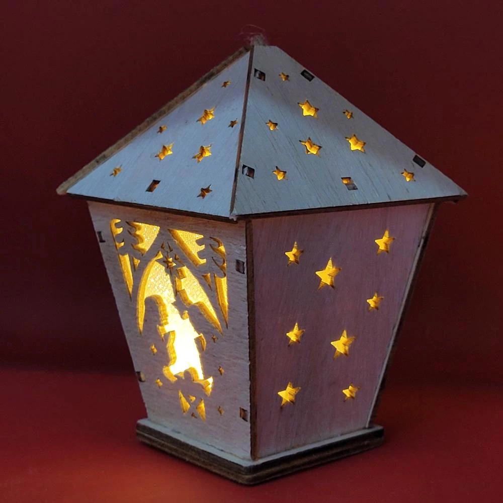 Casa De Madeira Luminosa Led Decoração De Natal  - NATM04