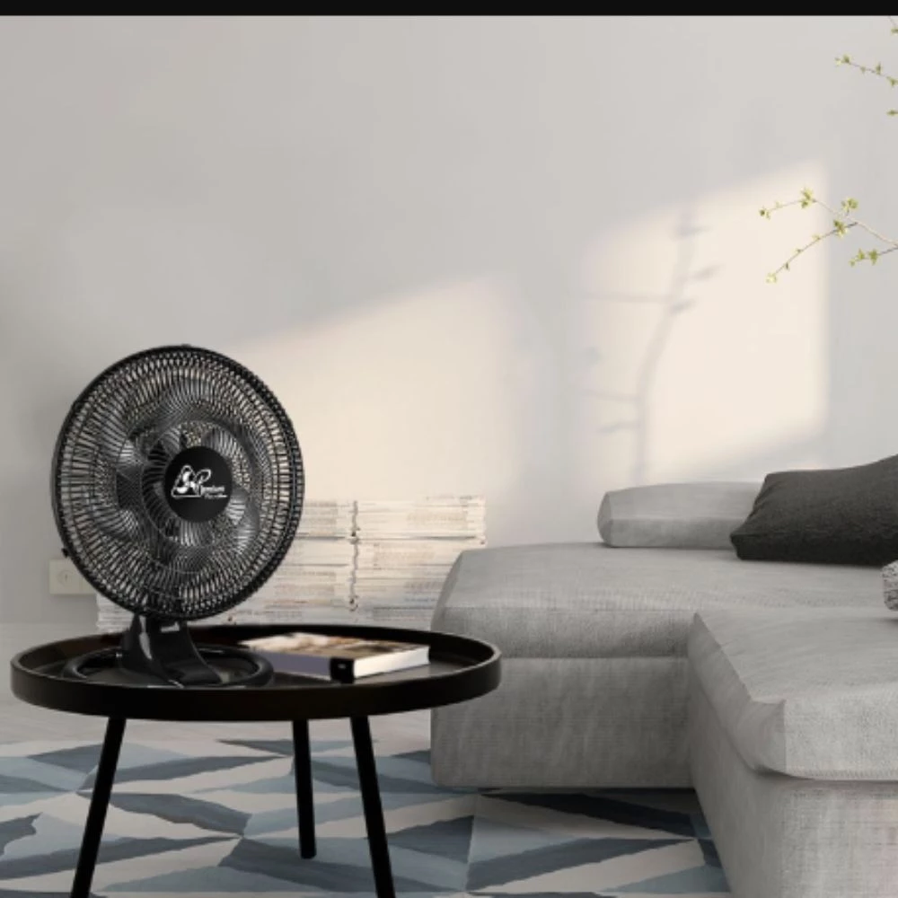 Ventilador Parede/Mesa em Plástico 50cm Preto -Venti Delta 675437