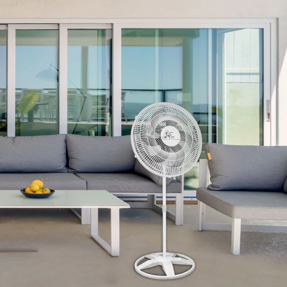 Ventilador de Coluna Delta Free em Plástico Branco/Preto 6 hélices  48cm- Venti Delta 634301