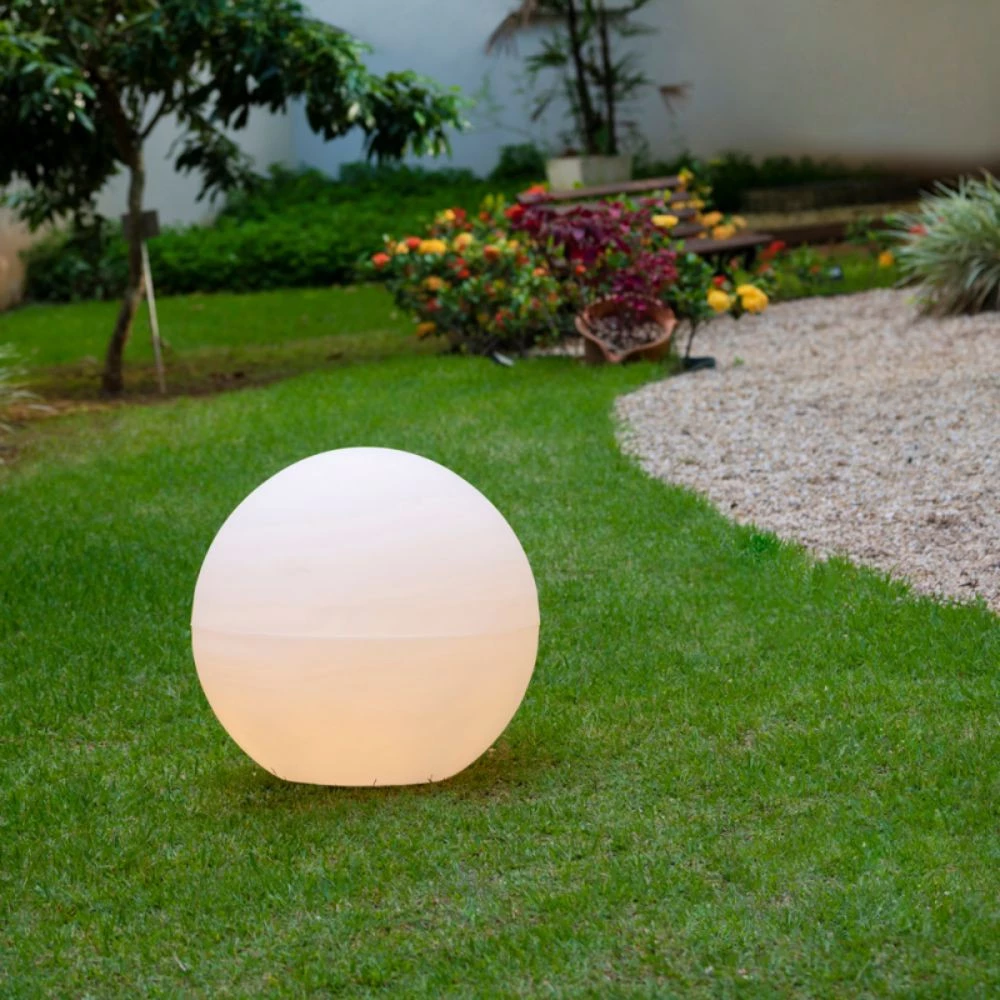 Balizador Esfera Externo G Ø60cm Branco 3XE27 - Usare