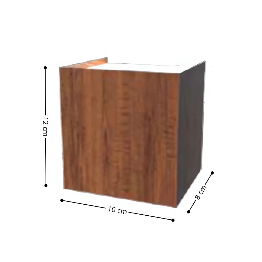 Arandela em Madeira Imbuia Linha Clean 12x10x08cm 2xG9 - Fox Lustres