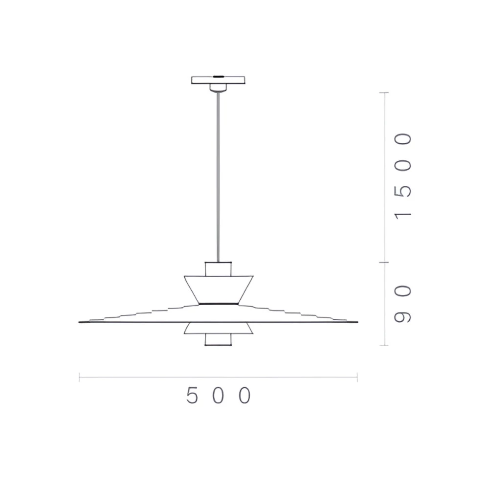 Pendente Branco Texturizado Cúpulas 01/04 Linha Colibri 50X9cm 5W 30º 2700K - New Line