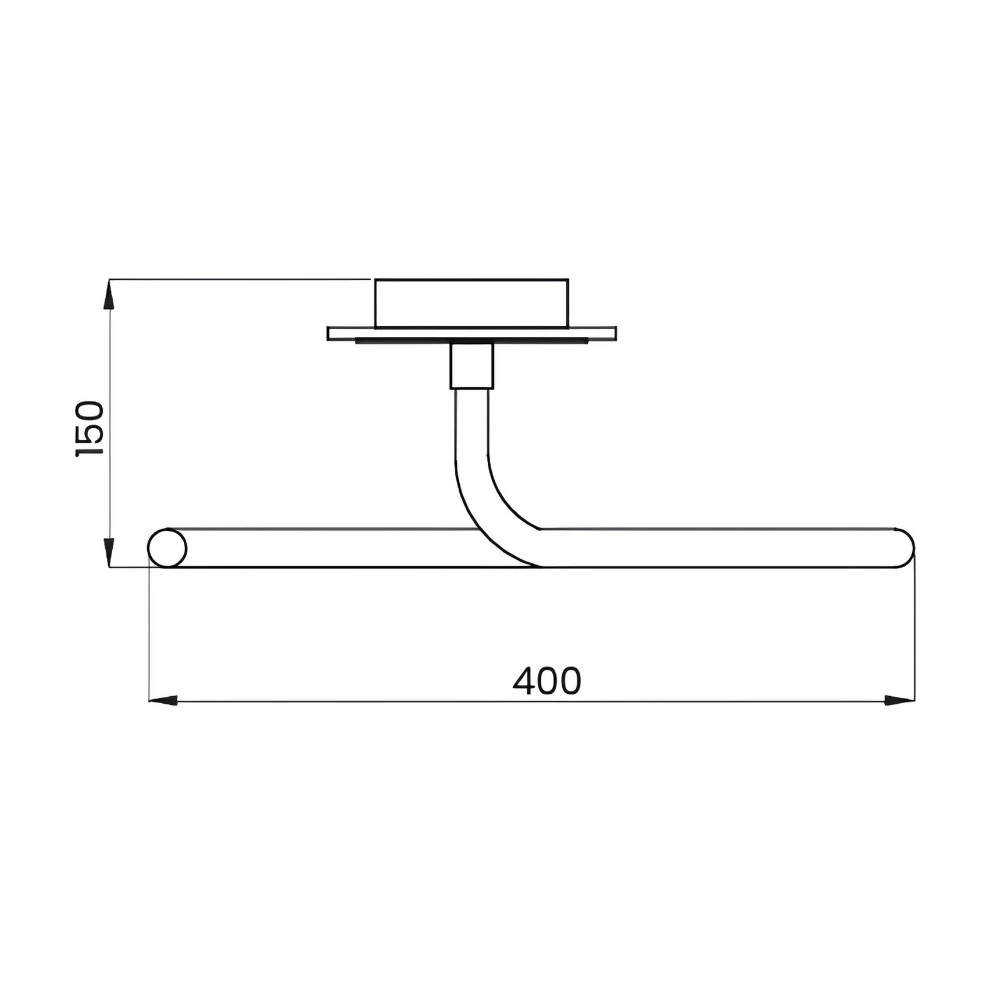 Plafon Fita Sobrepor Champanhe 25W 3000K ø40x15cm - Usina