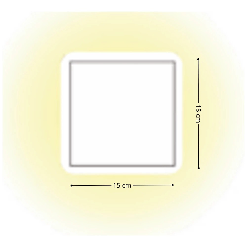 Arandela LED Luz Indireta 15x15 12W 3000K 360º Preto - Evoled LE-3961