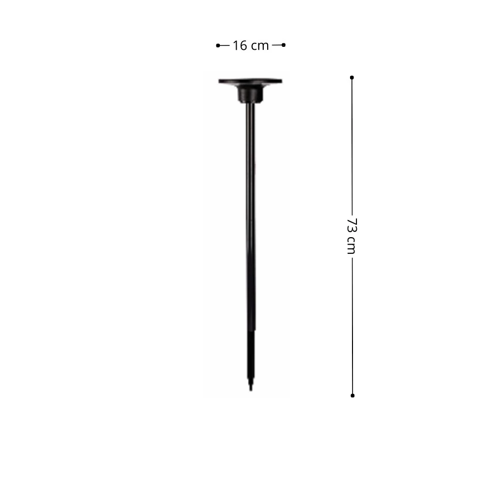 Balizador em Alumínio e ABS 73cm Preto 3000K IP65 Linha Moon 12w - Evoled LE-3910