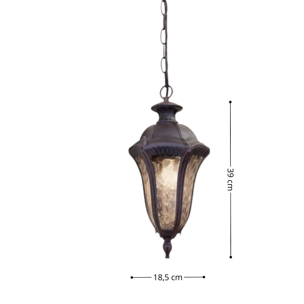 Pendente Metal e Policarbonato Preto 1xE27 39cm Linha Lighting Store - Evoled LO-1251