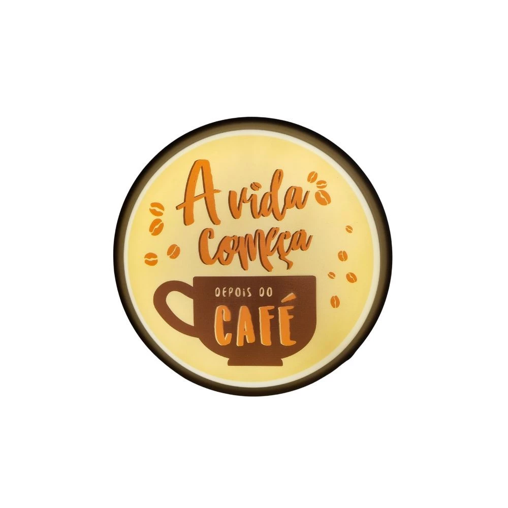Luminária Decorativa de Parede Sign Coffee Café - Usare
