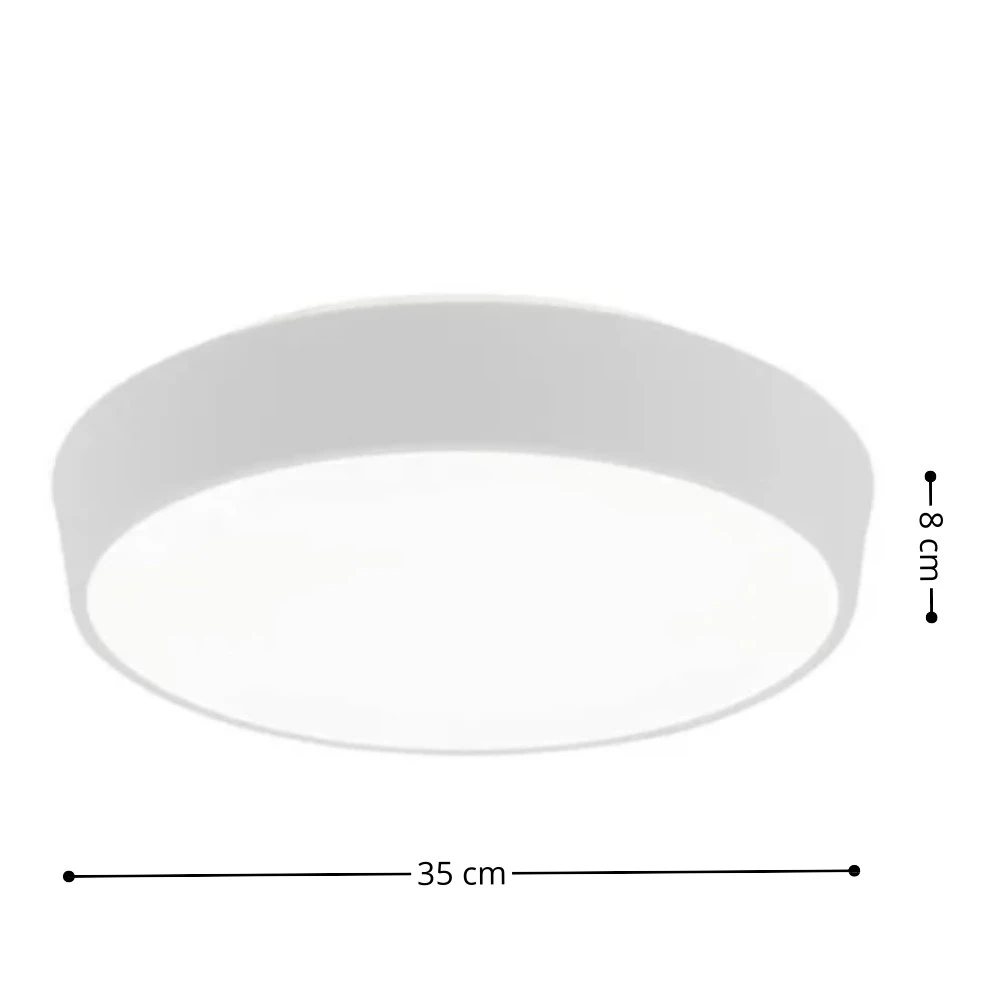 Plafon Lunare Branco 3000K 25W 35x08cm - New Line