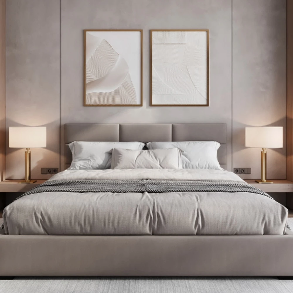 Abajur Gold Linha Marselha Cúpula Off - White 1xE27 43x68cm - Foco Metallo
