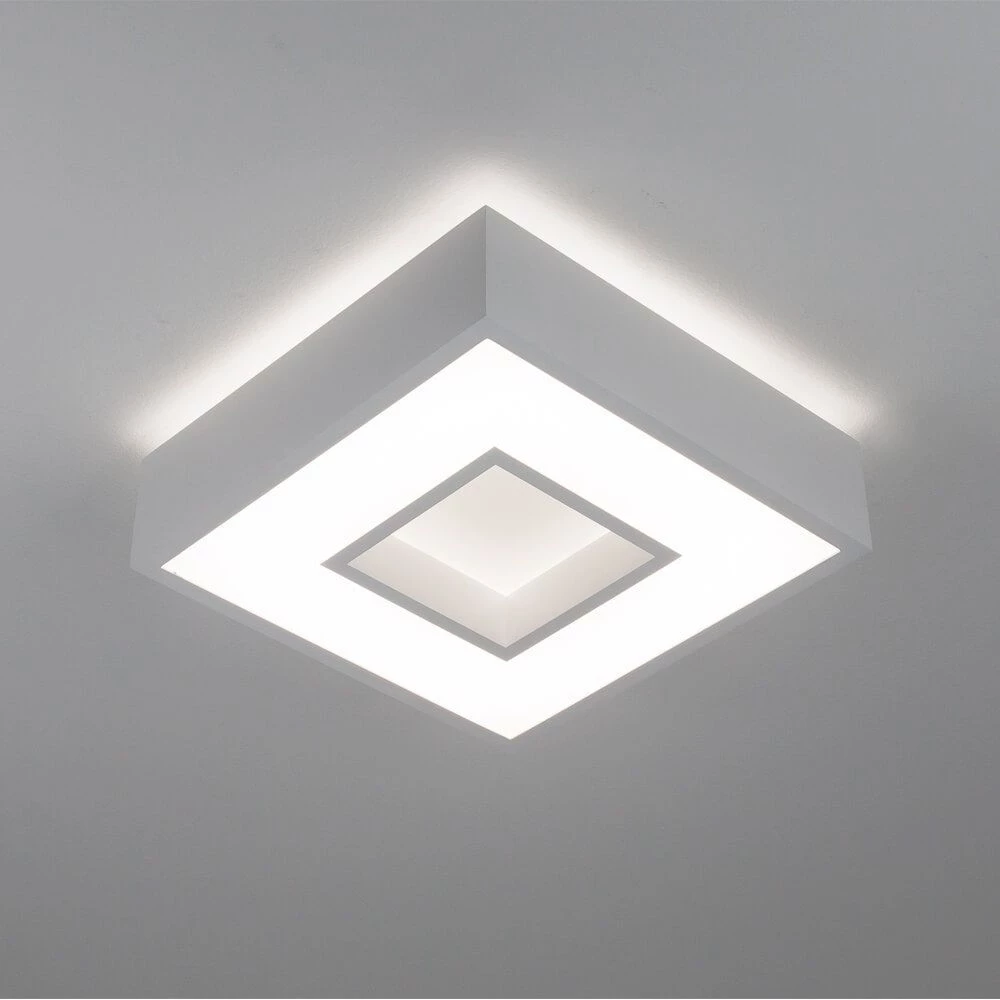 Plafon Metal e Acrílico New Chess Quadrado LED 3000K 26,5cm - New Line 510BT