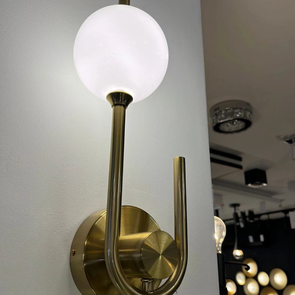 Arandela Dourado e Branco Candy LED 2700K - OC018 Bella