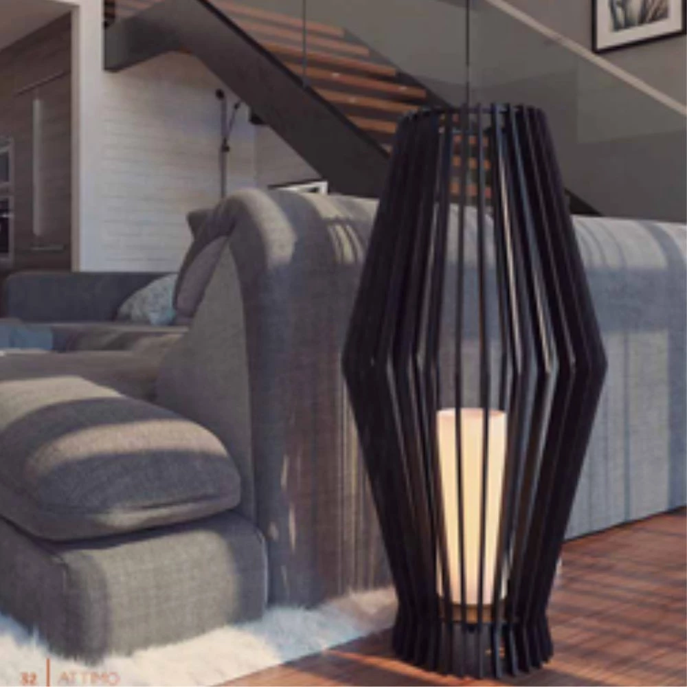 Luminária de Piso Palmeira com Vidro Attimo - Elegância Natural para Transformar Seu Ambiente