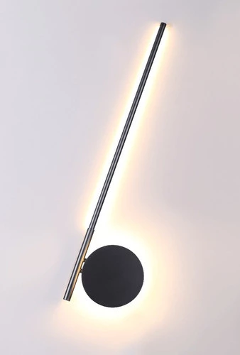 Arandela Design Tubo Alumínio Preto LED 16W 3000K - Sindora DCB01127