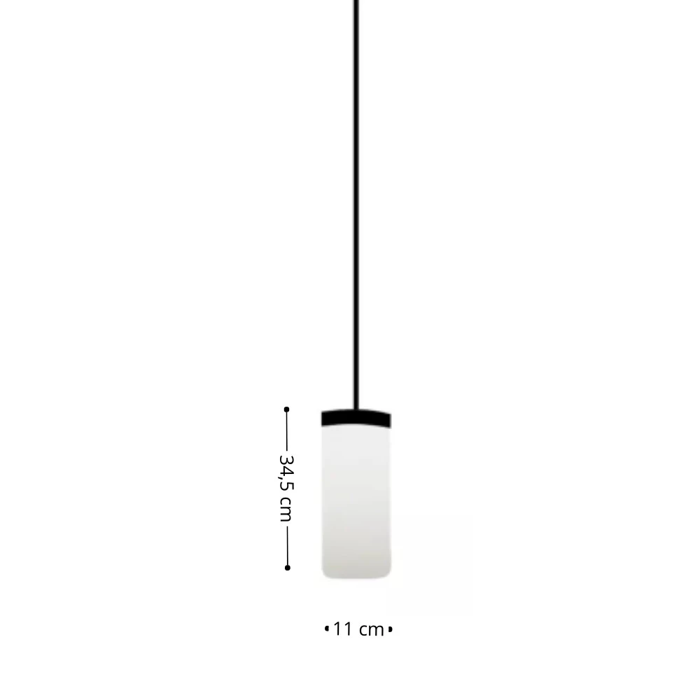 Pendente Acrílico 1xE27 34cm Linha Tube - Rotoplaneta P200BT