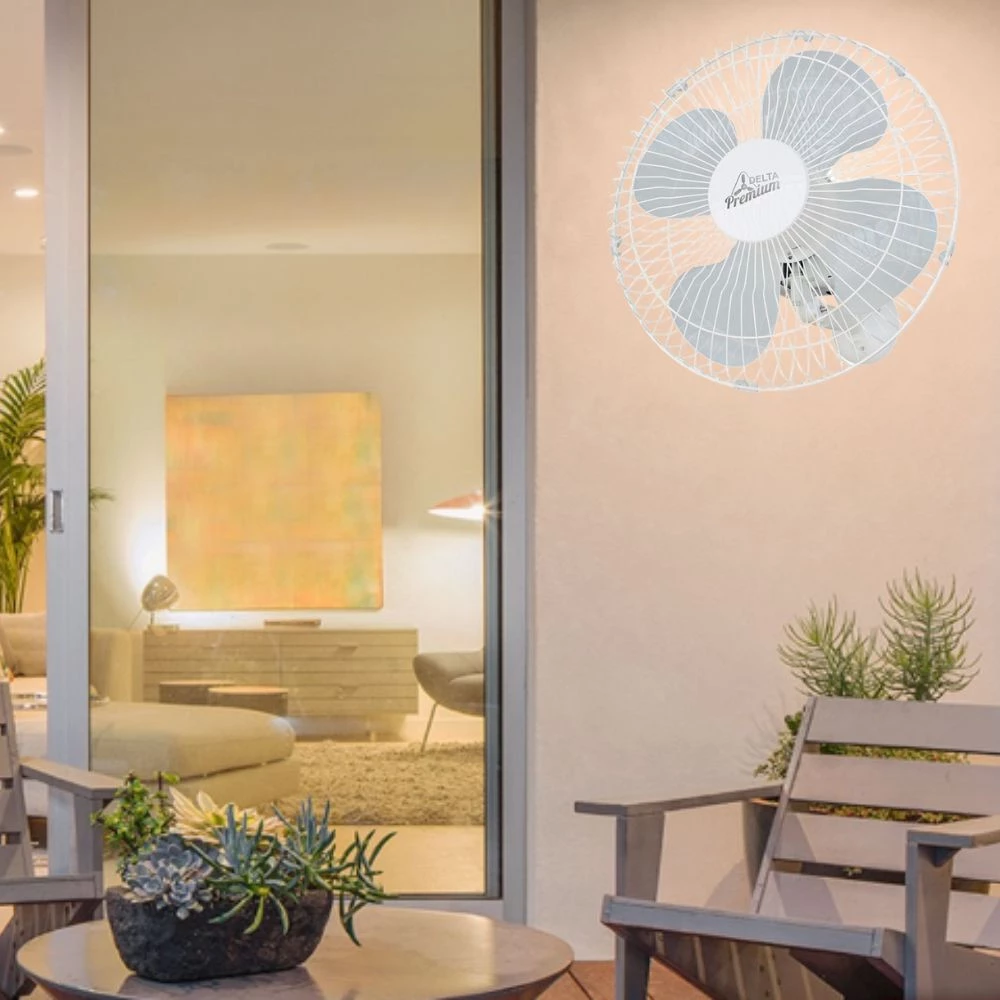 Ventilador de Parede Delta Premiun em Aço Branco 4 hélices 67cm- Venti Delta 715423