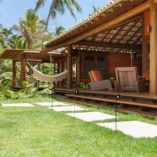 Balizador em Alumínio Preto 1xMR11 ∅12cm Linha Focus - Ideal E-1015-PT - Capa - Decor Lumen