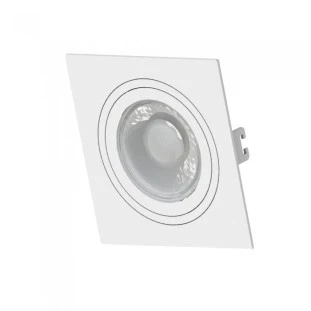 Spot de Embutir Branco Face Plana 1x Dicróica