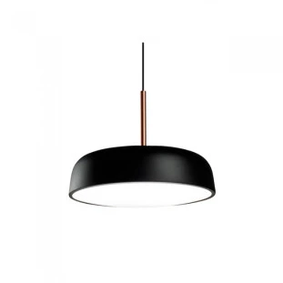 Luminária Pendente Preto e Cobre 40cm