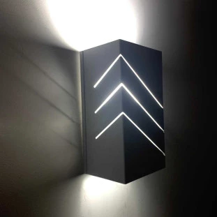 Arandela Branca Friso Diagonal