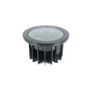 Embutido solo LED Flat In Ø19.5cm- 25W 10° Preto 2700k  - Interlight 3653-FE-S-PX