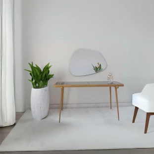 Espelho Prata Decorativo Ara Forma orgânica 77cm- Fuzimoto-Padrão Capa Site-Decor Lumen 