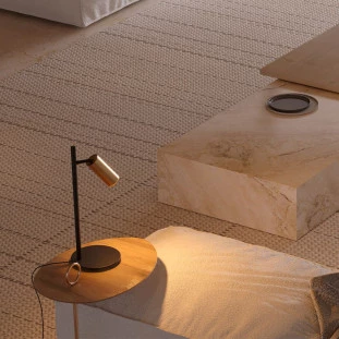 Abajur de Mesa Kalla Dourado e Preto 1xGU10 -capa Decor Lumen