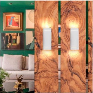 Arandela Malaga Branca 2xG9 45cm - Design Moderno | Decor Lumen